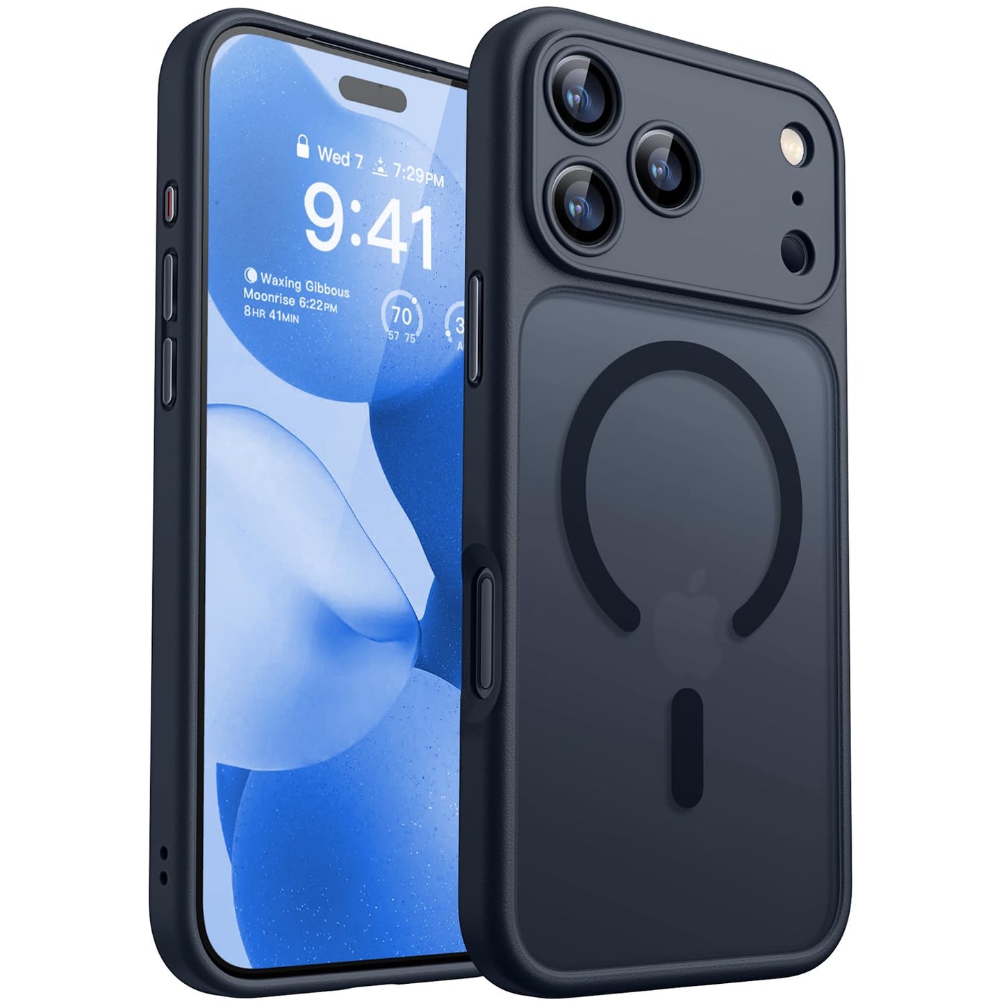 iPhone 17 Pro vāciņš CANSHN ar kameras aizsardzību, melns