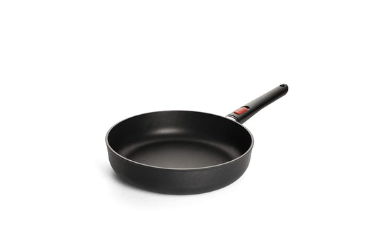 Woll Eco Lite QXR augstās malas panna - Ø 28 cm, noņemams rokturis, bez PFAS, 100% pārstrādāts alumīnijs, cepeškrāsnī droša