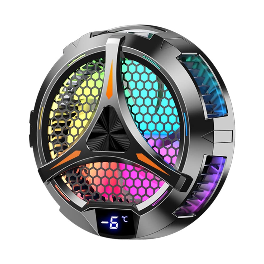 Yeruvce X42 planšetdatora radiators - RGB apgaismojums, 10 cm magnētiskais pusvadītāju dzesētājs, efektīva dzesēšana.