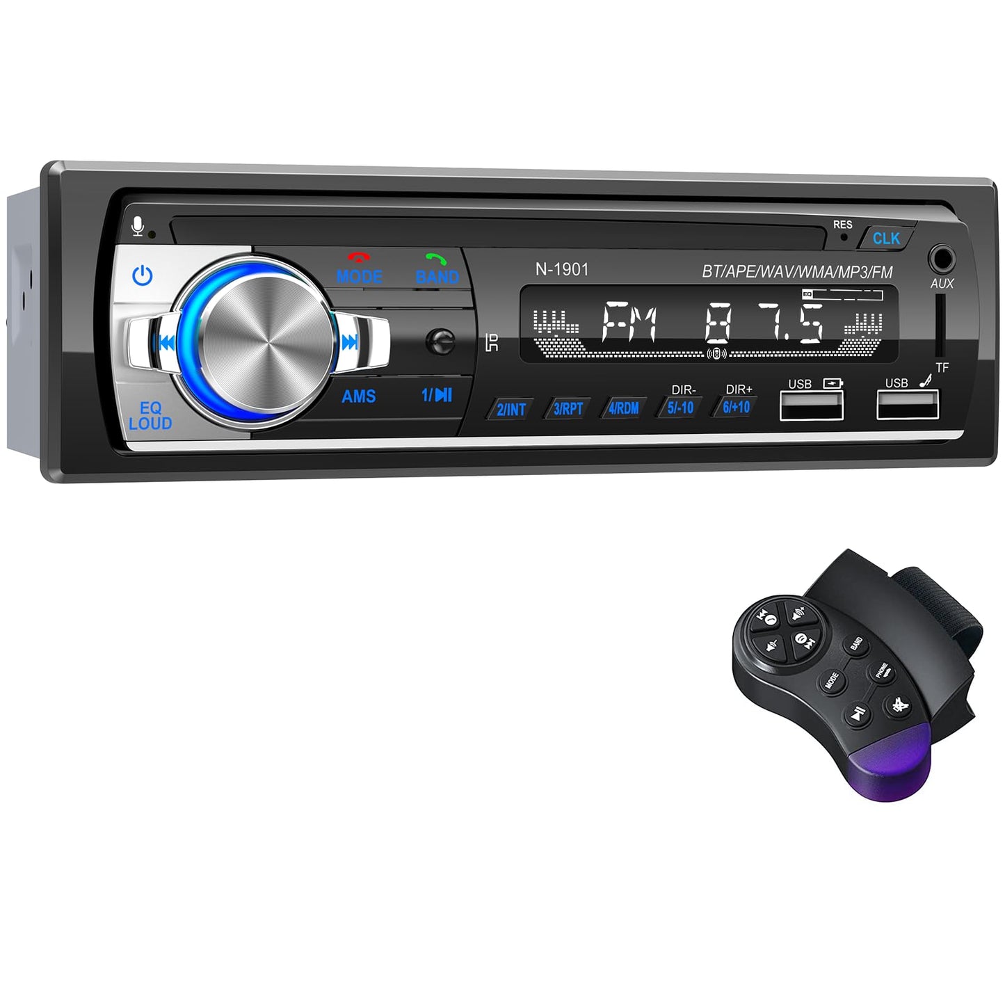 Autoradio Bluetooth 5.0, Wistrue Auto Radio ar brīvroku sistēmu