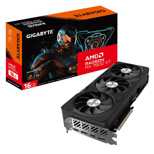 Gigabaitu Radeon RX 7800 XT Gaming OC - 16 GB GDDR6, Windforce cooling, metal backplate, DP 2.1, HDMI 2.1, AMD RDNA 3