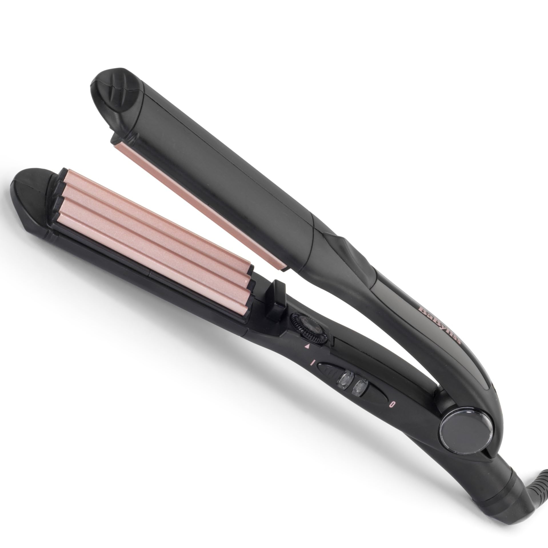 BaByliss Kreppeisen – Turmalīna keramikas pārklājums, 10 temperatūras līmeņi līdz 210°C, profesionāls stila rīks, ilgstošs efekts, melns, 2165CE