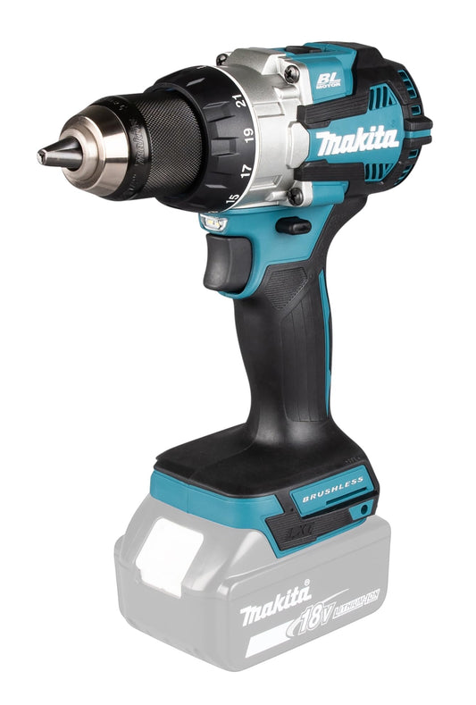 Makita DDF489Z akumulatora urbjmašīna 18V - bez akumulatora, bez lādētāja, kompakta, jaudīga, ideāla urbšanai un skrūvēšanai.