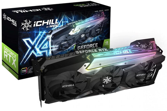 Inno3D iChill GEFORCE RTX 3090 X4 - 24 GB GDDR6X, high-performance graphics card for gaming and creative tasks.