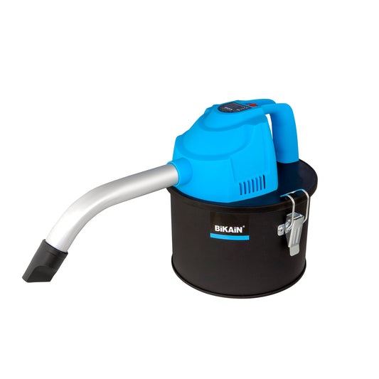 Pelnu sūcējs granulu krāsnij DI600P - 600W jauda, 4L ietilpība, HEPA filtrs, nerūsējošā tērauda tvertne, Bikain, zils/melns
