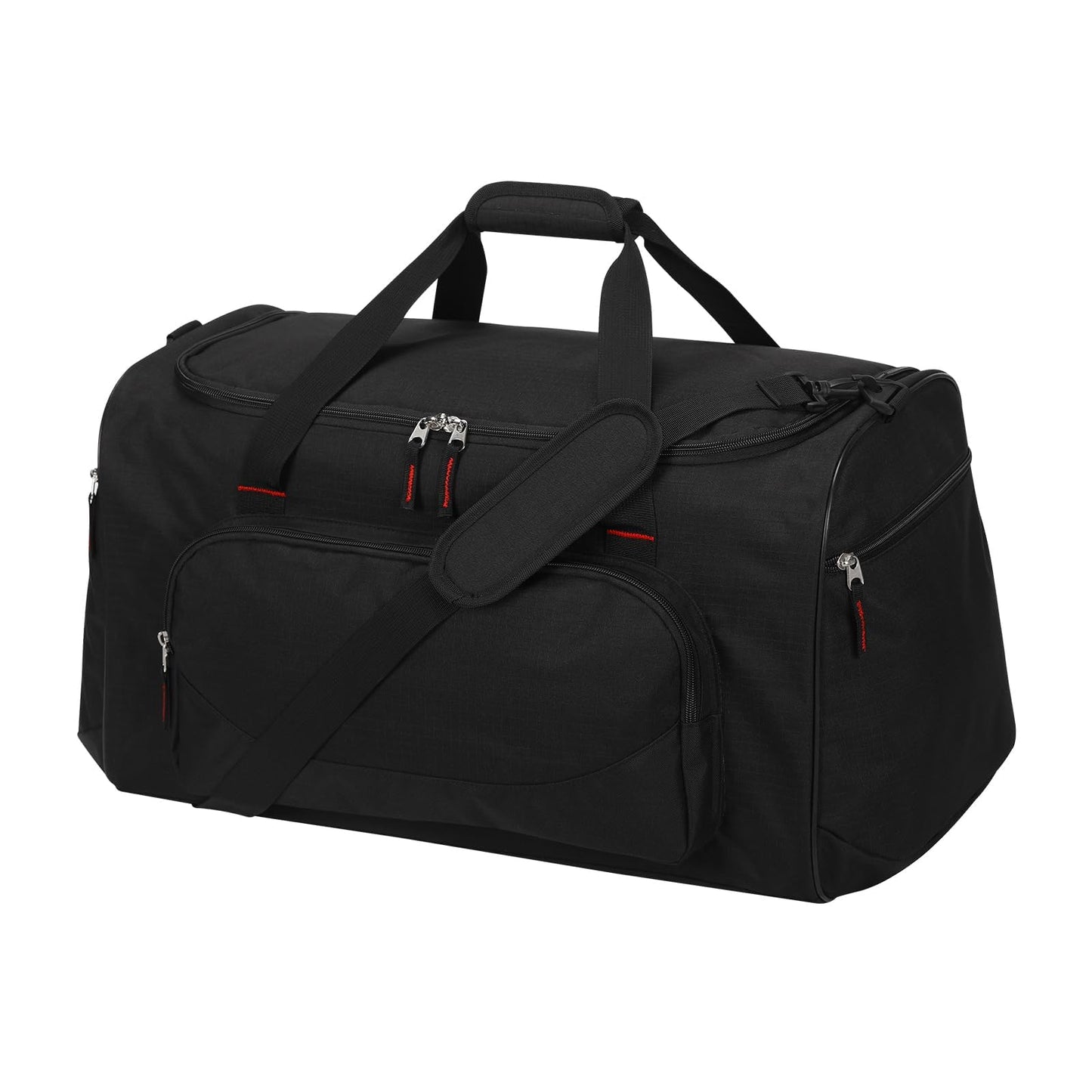 Sporta soma LONALIA vīriešiem, liela ceļojumu soma 55L, weekender soma, sporta zāles soma treniņiem, atpūtai un futbolam, melna
