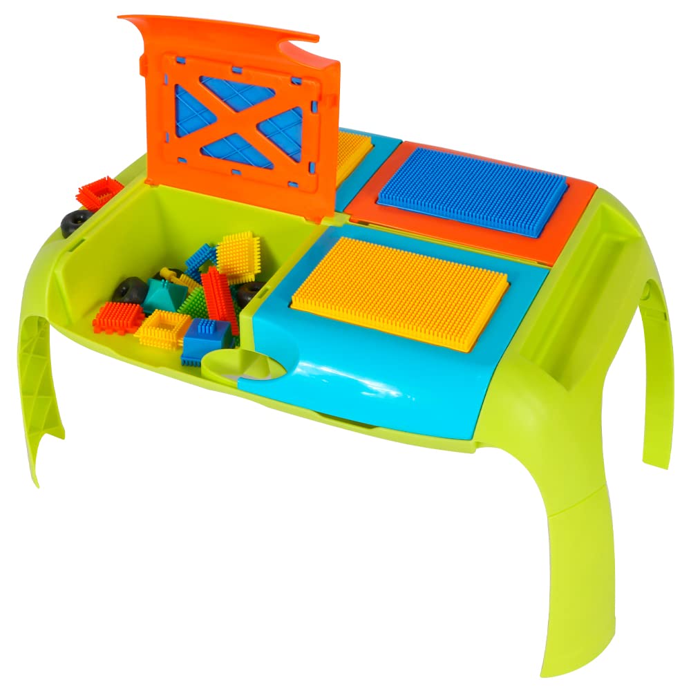 BLOKO 503501 Building Table Set - 37 colorful pieces, 32 cm, promotes creativity and fine motor skills.