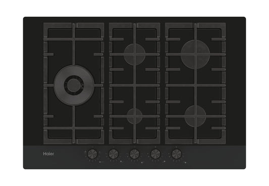 Haier I-MOVE GĀZE UZ STIKLA SERIJA 6 HAVG7WL4HB Gāzes plīts/Autark / 70 cm / 5 degļi ar Wok gatavošanas zonu / 9 jaudas līmeņi