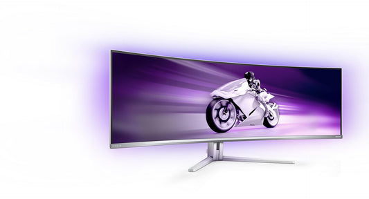 PHILIPS Evnia 49M2C8900L - 49" DQHD OLED curved gaming monitor, 144Hz, 0.03ms GtG, HDR400, Ambiglow, HDMI 2.1, USB-C, white