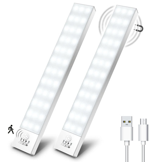LED skapīša apgaismojuma līste ar kustības sensoru, iekšdarbiem, uzlādējama ar akumulatoru