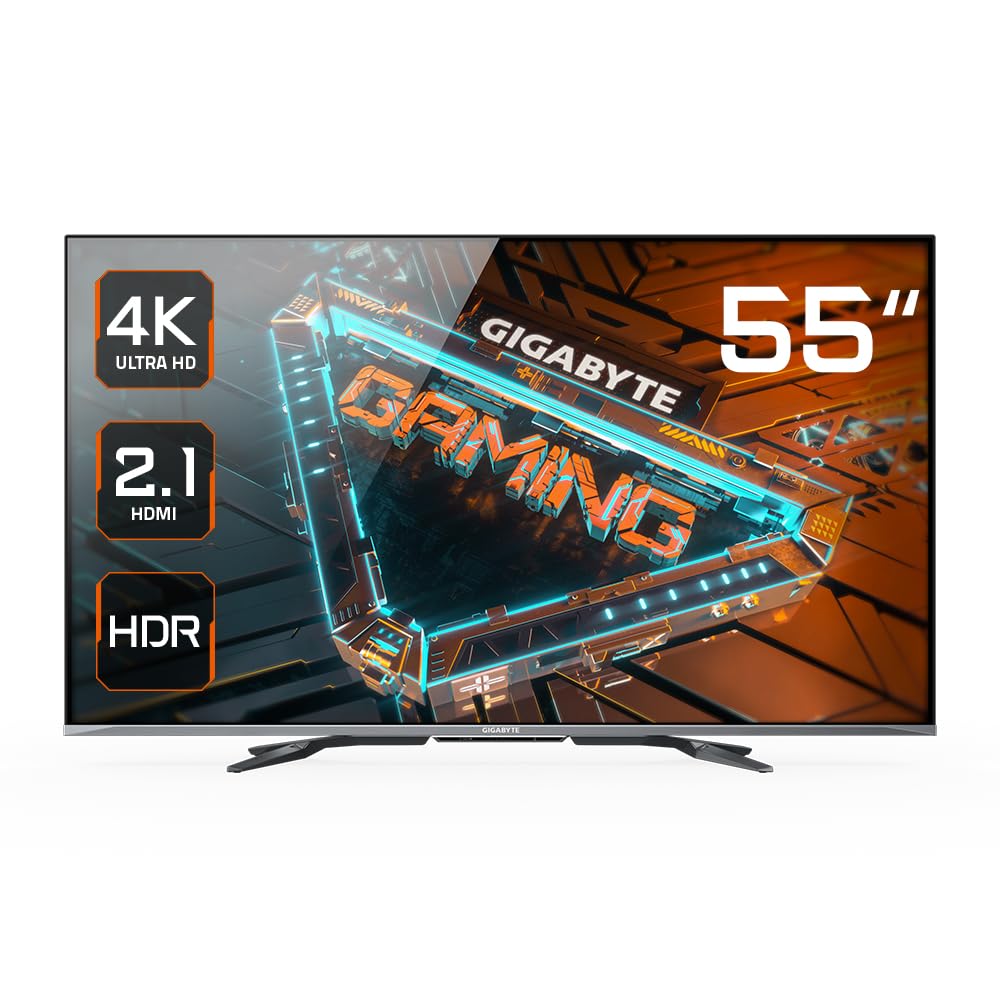 Gigabyte S55U 55" UHD gaming monitor - 3840x2160, 120Hz, 2ms response, 500 cd/m², FreeSync Premium, HDR Ready, HDMI 2.1