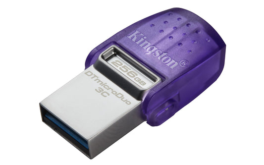 Kingston DataTraveler Micro USB atmiņas karte 256GB 200MB/s metāla USB 3.2 Gen 1 - DTMC3G2/256GB, sudraba