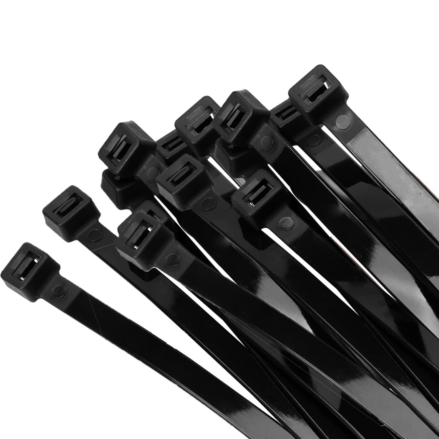 Kabelu saites Armpow, 600 mm x 12 mm, platas, UV izturīgas, 114 kg, stiepes izturība HVAC konstrukcijām, īpaši izturīgas, pašfiksējošas, īpaši garas, 12 mm x 600 mm, 40 gab., melnas, 40 gab.