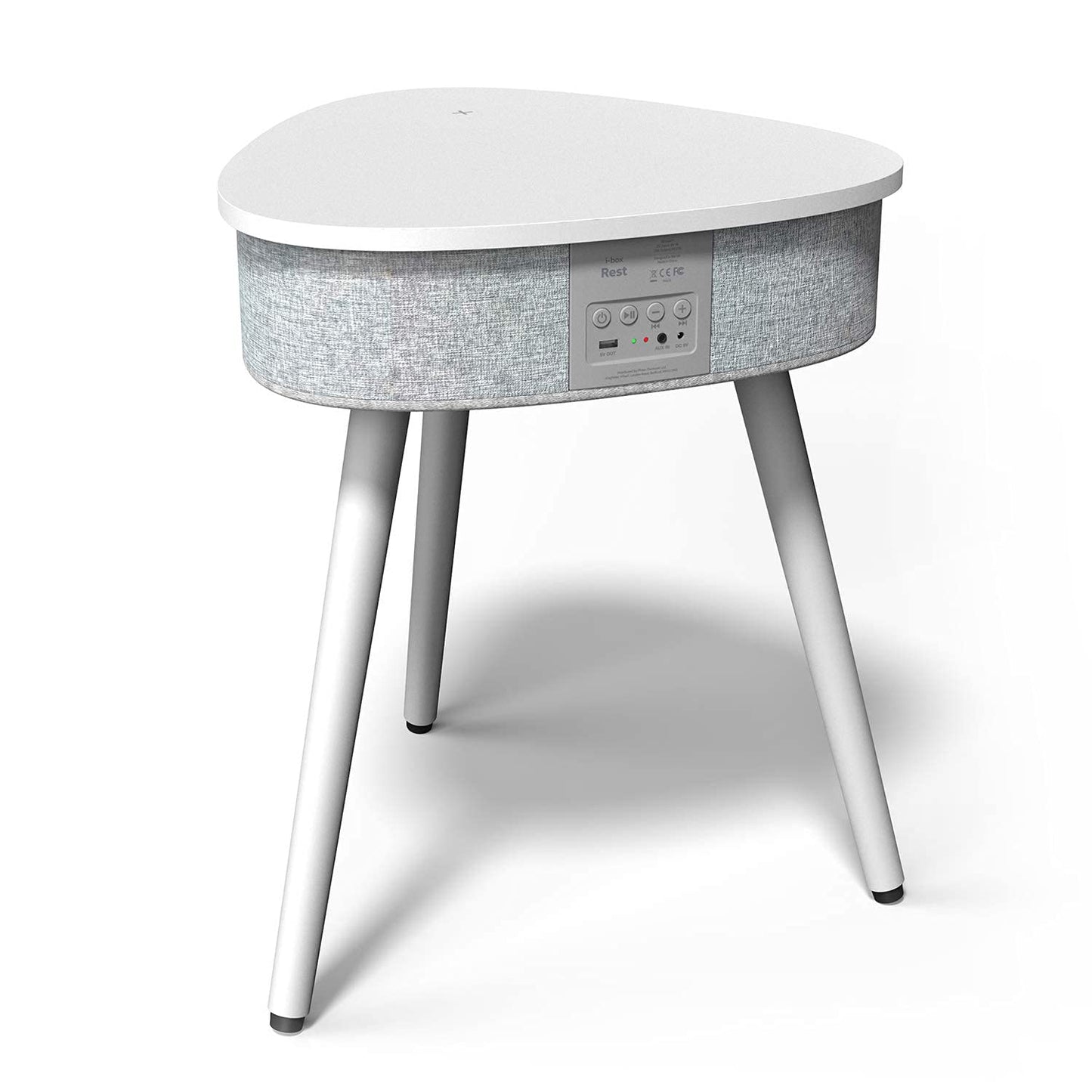 i-box Pārnēsājamais blakus galds Bluetooth skaļrunis ar bezvadu lādētāju un USB uzlādes pieslēgvietu, kafijas galdiņš uzlādes stacija