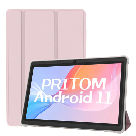 PRITOM 7-collu planšetdators Android 11, 4 GB (2+2 paplašināms), 32 GB, (paplašināms līdz 128 GB) planšetdators ar Quad-Core procesoru, 3500 mAh, HD-IPS ekrāns, Divas kameras, WLAN, Bluetooth