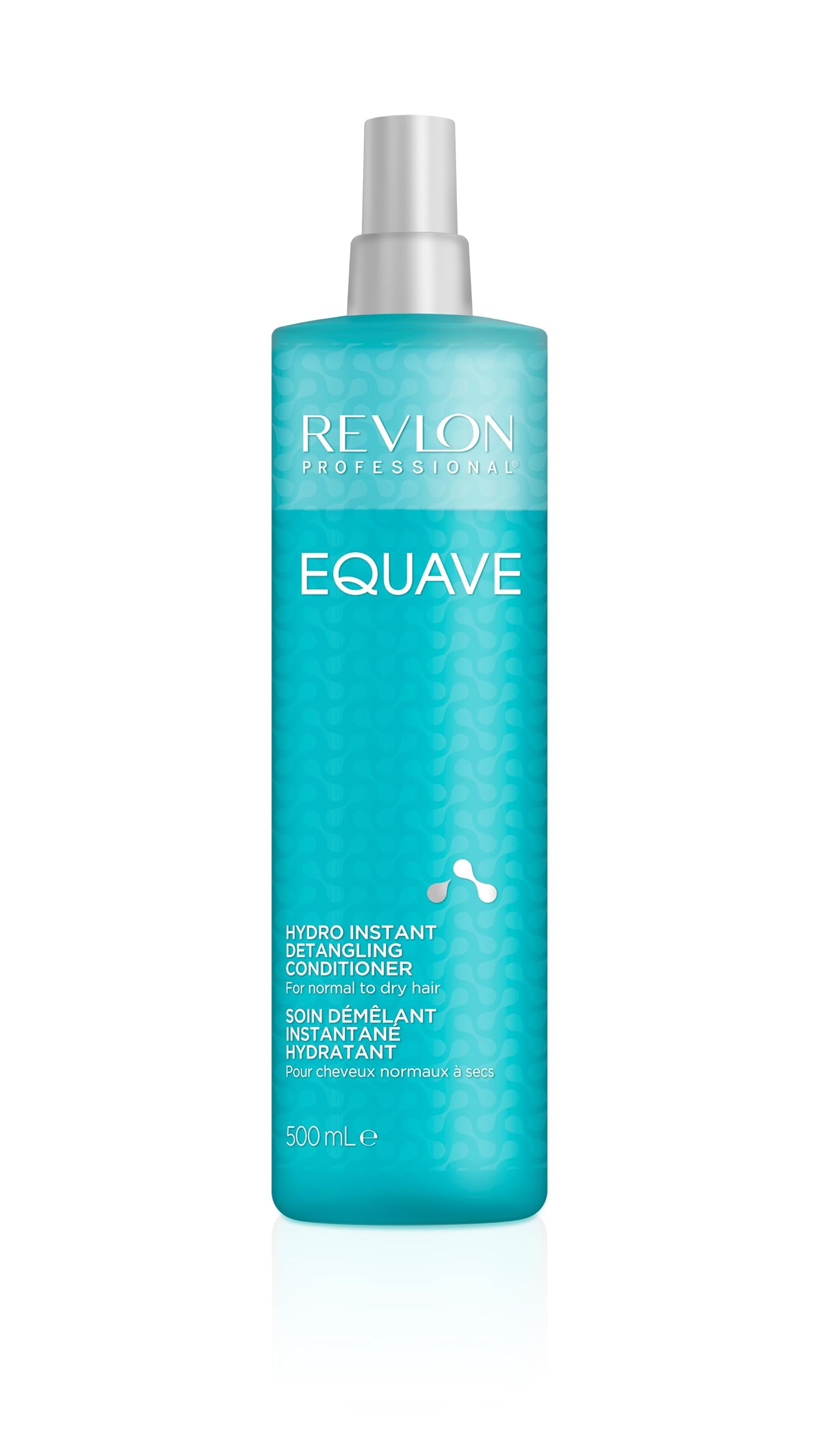 REVLON PROFESSIONAL EQUAVE Hydro Instant Detangling Conditioner, 500 ml, izsmidzināms nenoskalojamais kondicionieris matu atšķetināšanai normāliem līdz sausiem matiem, matu kopšana ar 2 fāžu formulu un termoaizsardzību