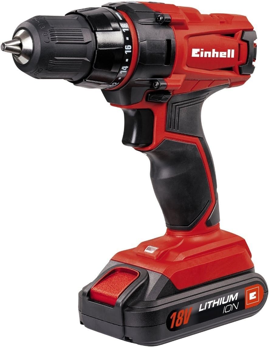 Einhell akumulatora urbjmašīna TC-CD 18-2 Li - 18V, 2 ātrumu, vārpstas bloķēšana, 18+1 griezes momenta, LED apgaismojums