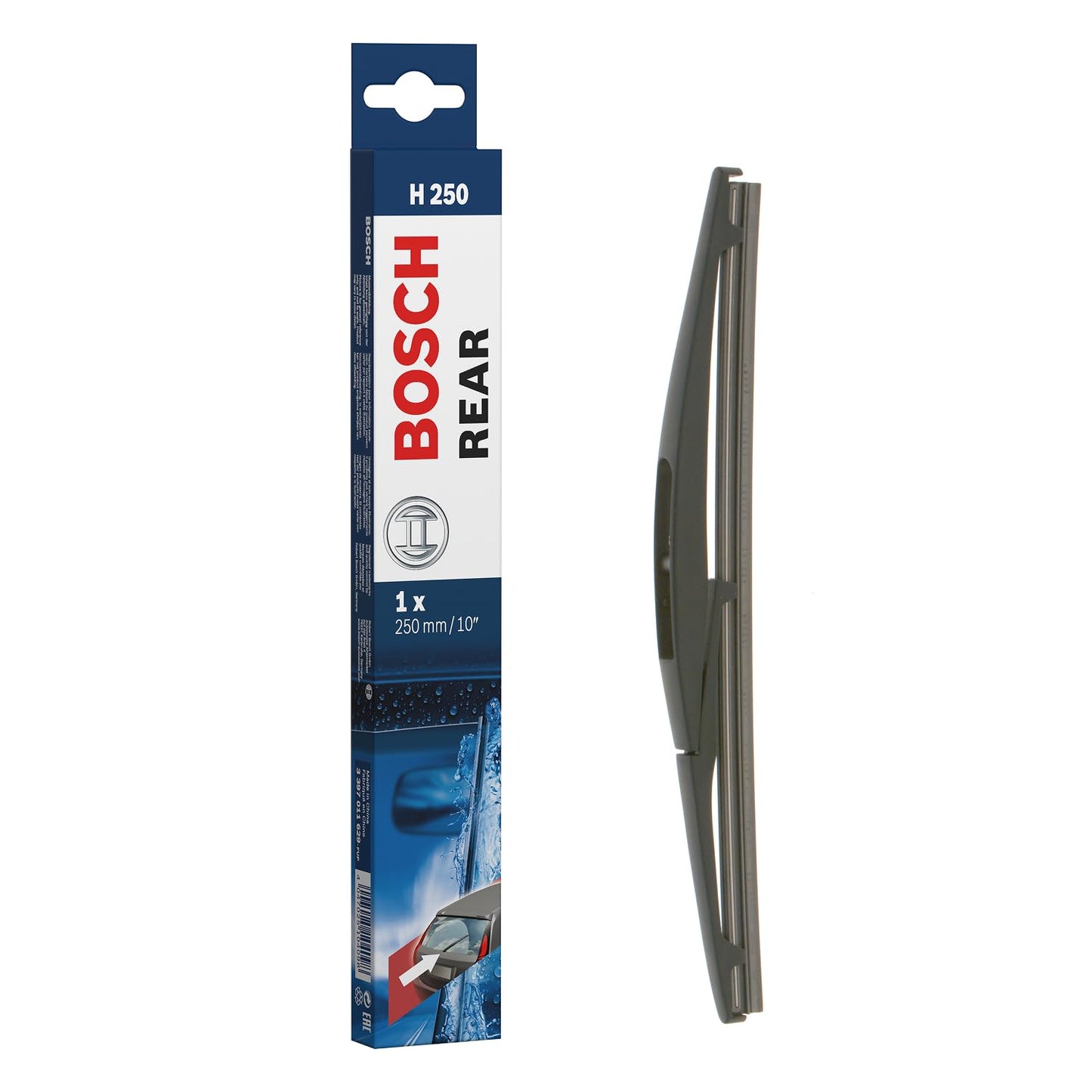 Aizmugurējā logu tīrītāja slotiņa Bosch Scheibenwischer Rear H250, garums: 250mm