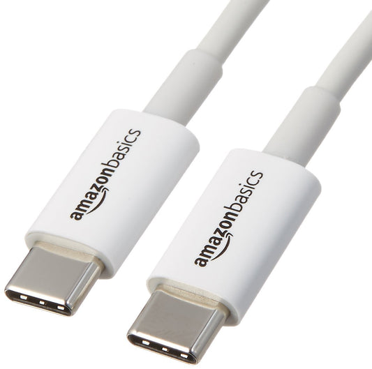 USB-C–USB-C ātrās uzlādes kabelis, 480 Mbit/s, USB-IF sertificēts, iPhone 16/15, iPad, MacBook, Samsung Galaxy, planšetdatoriem un klēpjdatoriem, 1.8 m, balts