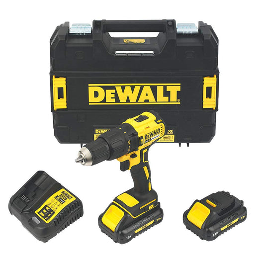 Dewalt DCD778L2T - 65Nm cordless impact drill set, 18V, 3.0Ah battery, includes TSTAK case.