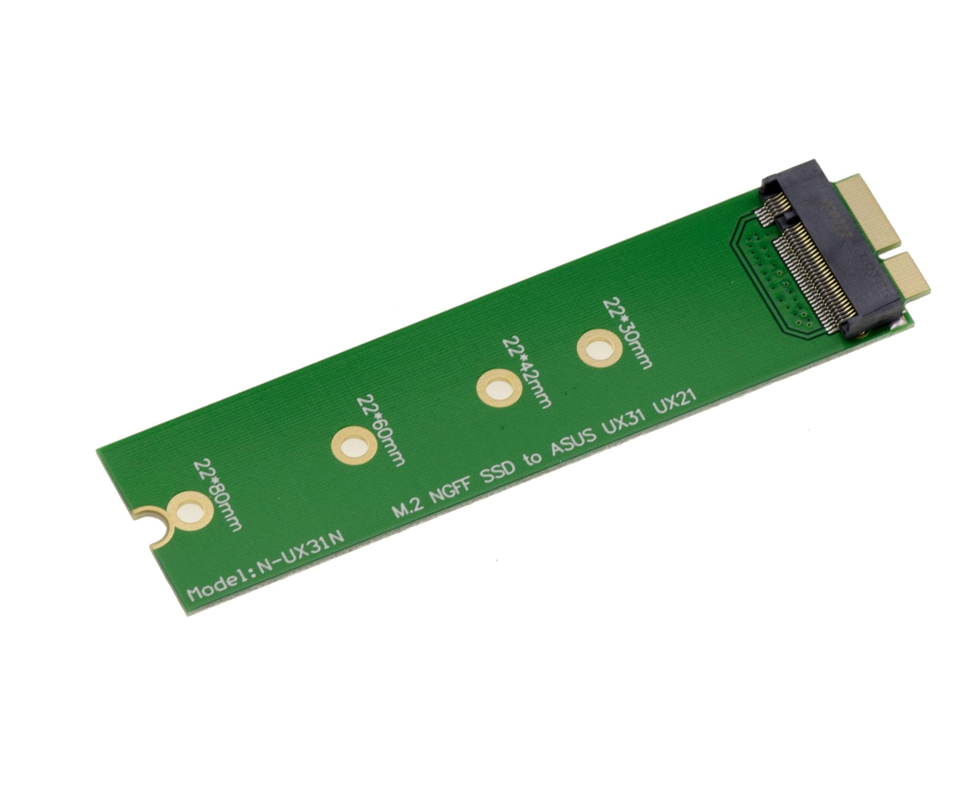 KALEA-INFORMATIQUE M2 NGFF B Key SATA adapter - Compatible with Asus Zenbook UX21 UX31 UX51 for M.2-SSD installation.