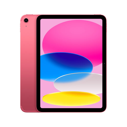 Apple iPad ar A16 mikroshēmu: 11" Liquid Retina ekrāns, 256 GB, WLAN 6 un 5G mobilais sakars, 12 MP priekšējā/12 MP aizmugurējā kamera, Touch ID, akumulators visai dienai – rozā