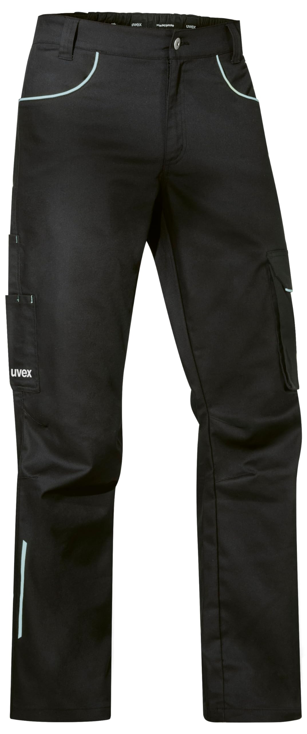 Vīriešu darba bikses Uvex Arbeitshose Herren Bundhose - vieglas un izturīgas - 2-Way Stretch, melnas, 52. izmērs
