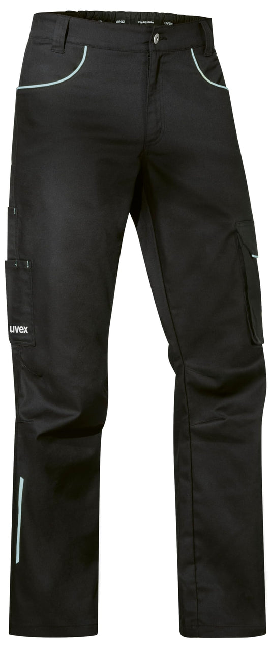 Vīriešu darba bikses Uvex Arbeitshose Herren Bundhose - vieglas un izturīgas - 2-Way Stretch, melnas, 52. izmērs