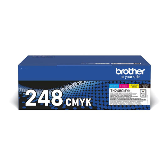 Brother TN-248VAL Toner Cartridge Set - Blue, Magenta, Yellow, Black, high-yield, compatible with Brother printers