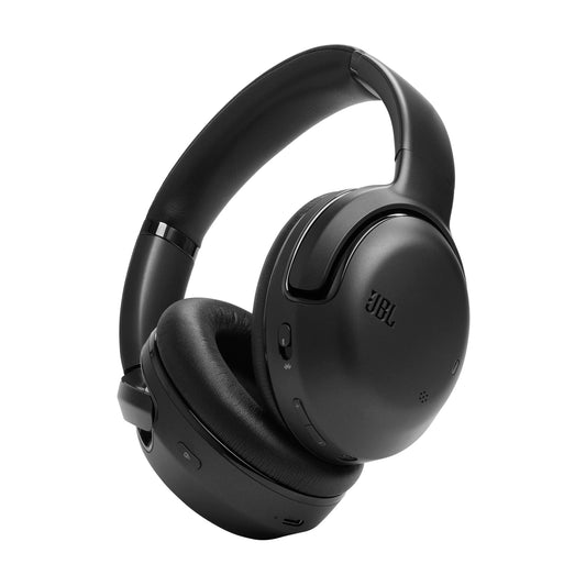 JBL Tour One M2 - Bezvadu Bluetooth austiņas ar adaptīvo trokšņu slāpēšanu, melnas, līdz 50 stundām atskaņošanas laika.