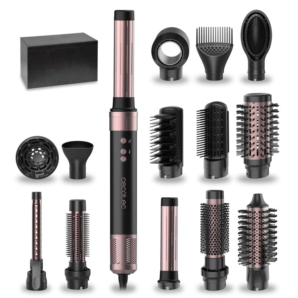 Matu veidotājs Cecotec CeramicCare AirGlisse 14in1 Black, 1400 W, karstā gaisa suka