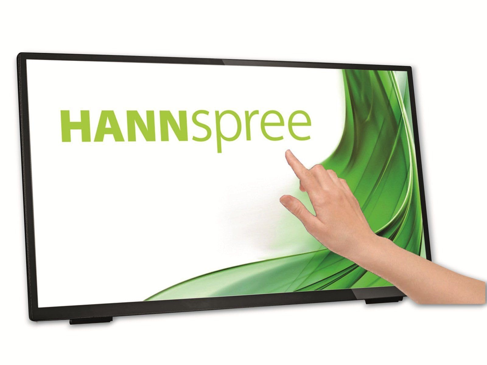 HANNspree HT248PPB - 23.8" Full HD multitouch monitor, 250cd brightness, VGA/HDMI, adjustable VESA mount, black.