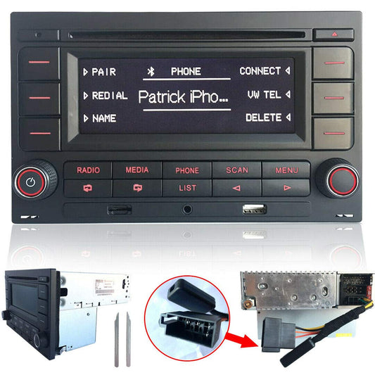 Autoradio RCN210 ar Bluetooth un CD atskaņotāju VW Golf MK4 Polo Passat B5