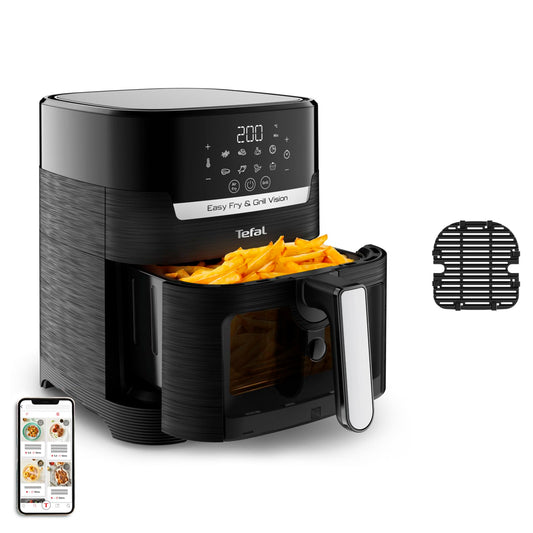 Tefal Easy Fry & Grill Vision - 4.2L air fryer, 2-in-1 technology, Extra Crisp, energy-saving, touchscreen, black, EY5068