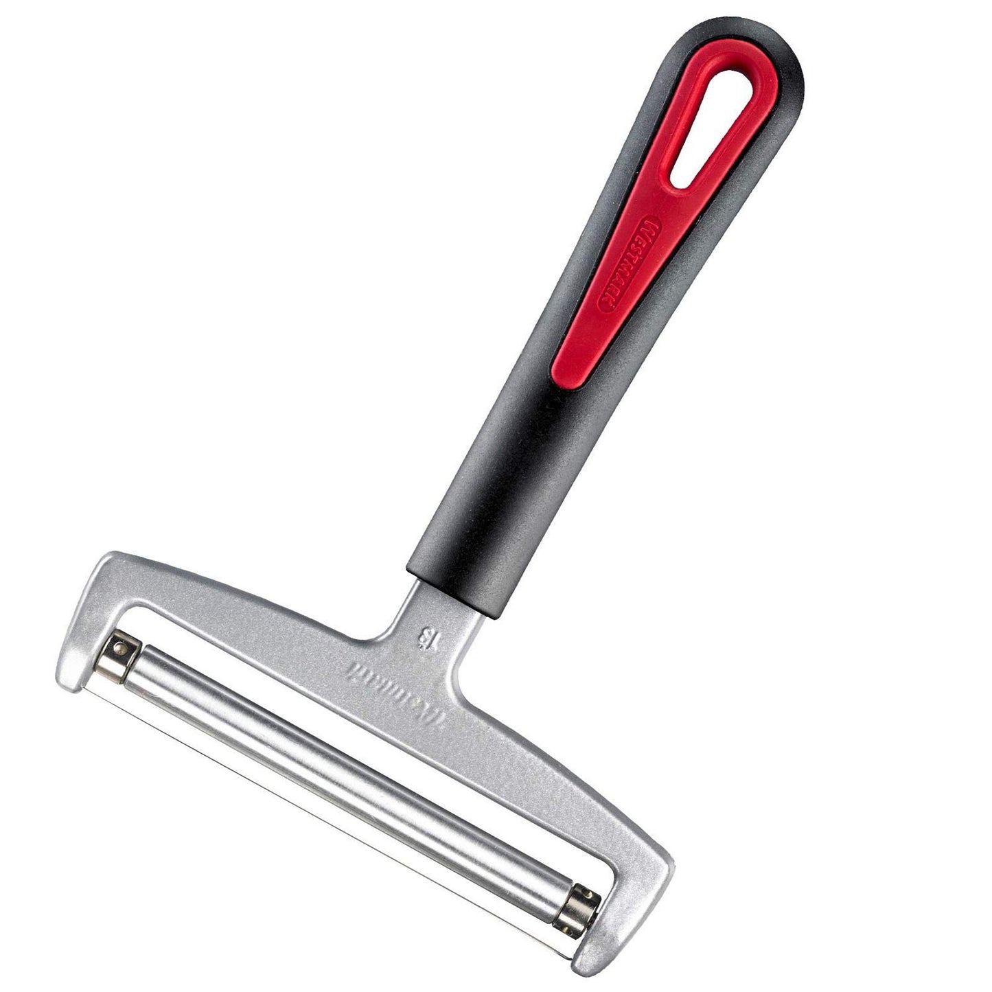 Siera griezējs Westmark Rollschnitt Gallant ar rullīti un maināmu griešanas stiepli, regulējams šķēļu biezums, 12 cm platums, nerūsējošais tērauds/alumīnijs/plastmasa, melns/sarkans, 29272260, 17 x 12 x 2 cm