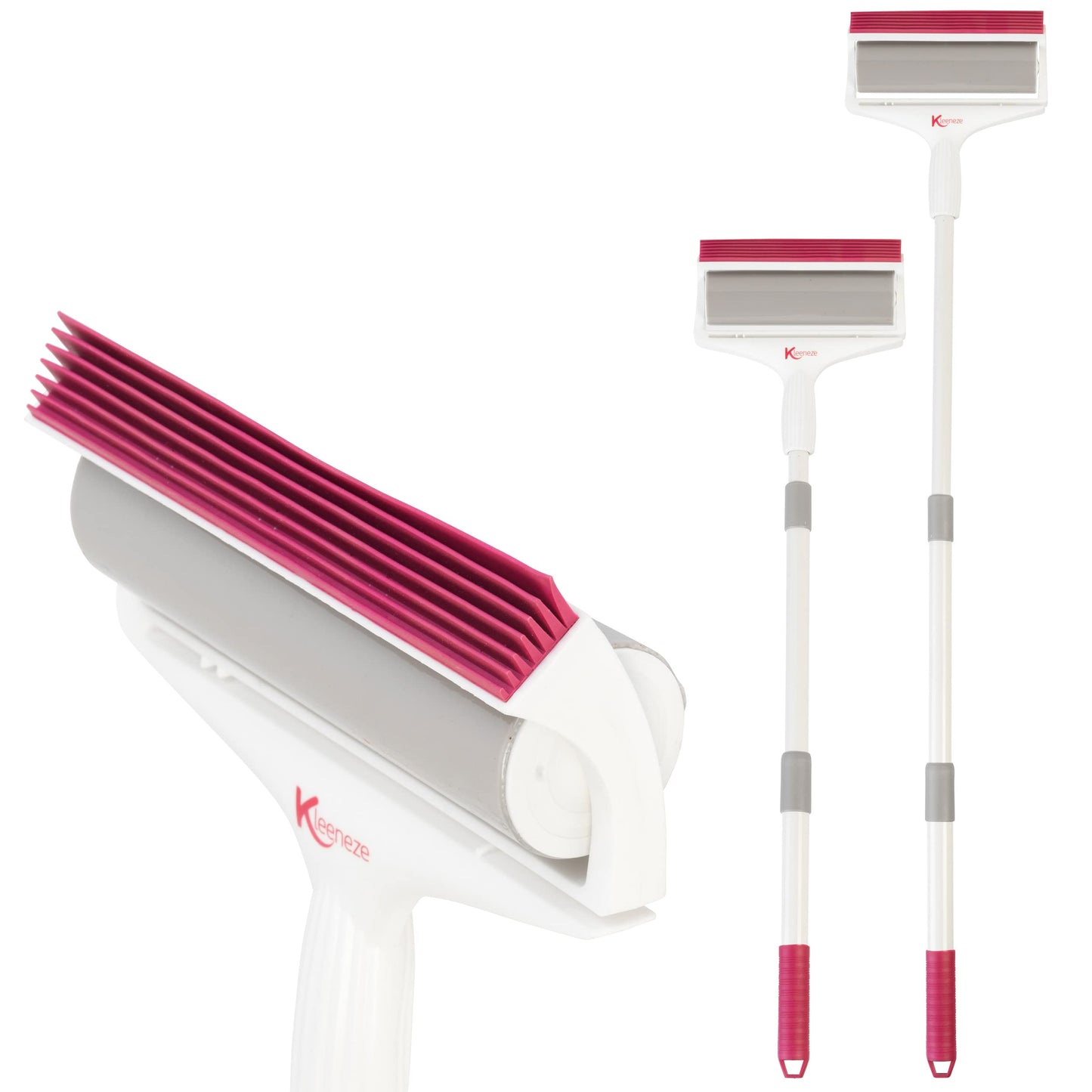 Kleeneze KL072573EU7 TPR želejas vilnas ruļļi ar teleskopisko kātu | Ideāli piemērots ģimenēm ar mājdzīvniekiem | Iebūvēts skrāpis | Ideāli piemērots mājdzīvnieku matu noņemšanai