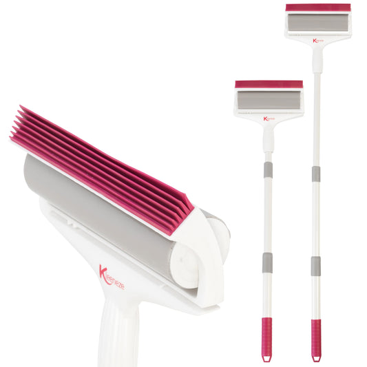 Kleeneze KL072573EU7 TPR želejas vilnas ruļļi ar teleskopisko kātu | Ideāli piemērots ģimenēm ar mājdzīvniekiem | Iebūvēts skrāpis | Ideāli piemērots mājdzīvnieku matu noņemšanai