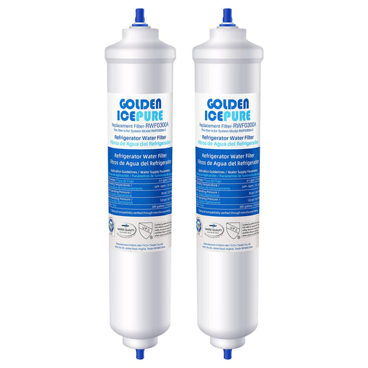 Ledusskapja ūdens filtrs GOLDEN ICEPURE, saderīgs ar Samsung DA29-10105J, DA29-10105J HAFEX/EXP, DA99-02131B, WSF-100, EF9603, HAIER LG, 2 gab.