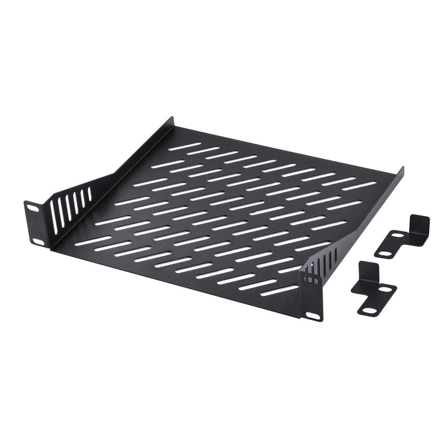 10 collu servera plaukts GeeekPi 1U, 200 mm dziļš, ventilējams konsoles plaukts, piemērots 10 collu servera skapim un DeskPi RackMate T1/T0 tīkla skapjiem (melns)