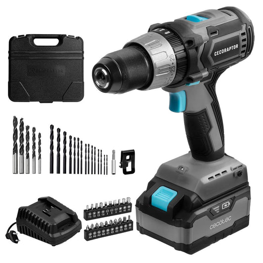 Cecotec CecoRaptor Perfect Drill 4020 X-Treme - 20V, 4000mAh, 4-pole DC motor, 0-1800 RPM, 0-26000 BPM impact rate
