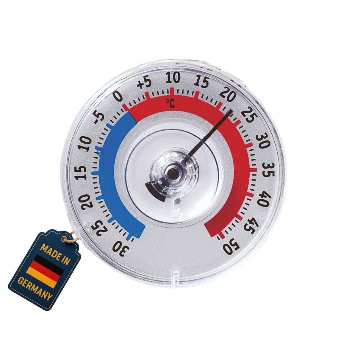 Āra loga termometrs TFA Dostmann Twatcher 14.6009.30, analogs, laikapstākļu izturīgs, ar piesūcekni, 80 x 80 x 27 mm