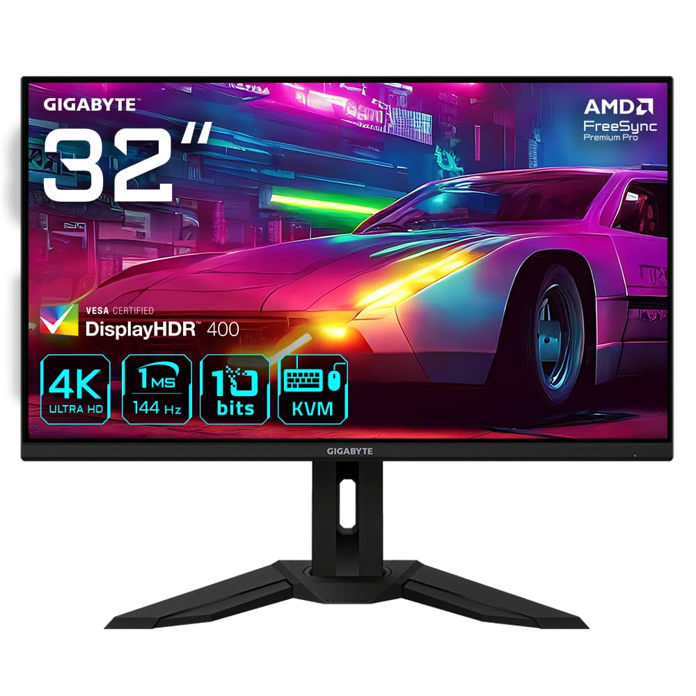 GIGABYTE M32U 31.5" 4K UHD gaming monitor - 144Hz, 1ms response, FreeSync Premium Pro, HDMI 2.1, Display HDR400