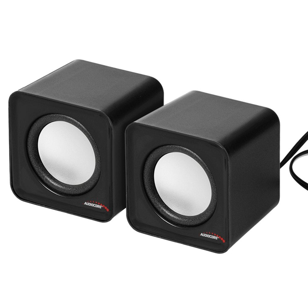 Datora skaļruņi, Audiocore AC870 kompaktie stereo skaļruņi 2.0, 2x3 Watt RMS, melni