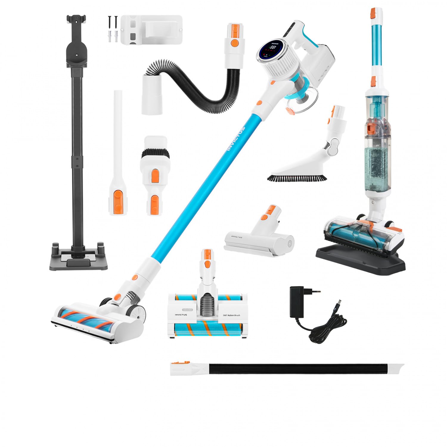 Genius Invictus X7 Facelift A06313 - Wet and dry vacuum cleaner, blue/white, 380 W power.