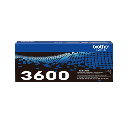 Brother TN-3600 Toner Cartridge - High yield, black, compatible with various Brother printers, delivers sharp prints.