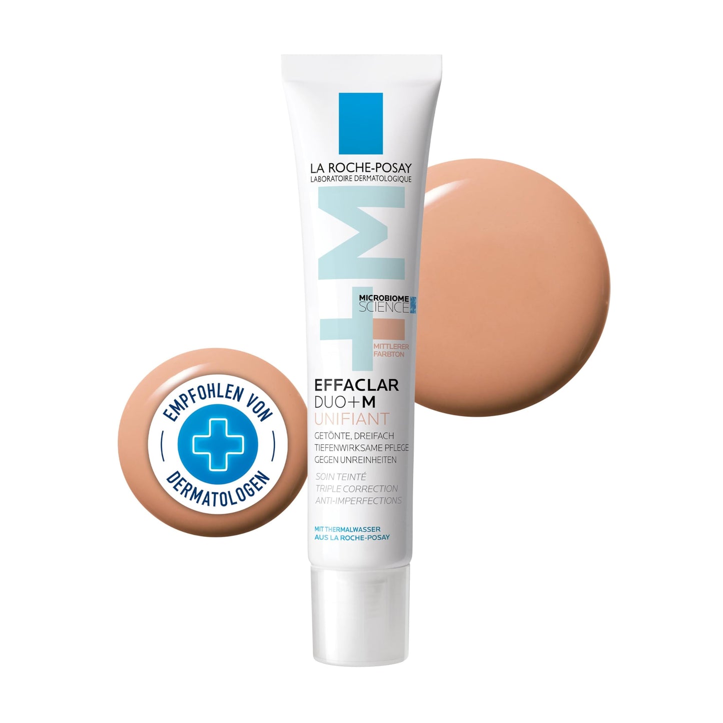 Taukainas un problemātiskas ādas tonējošs krēms La Roche-Posay Effaclar Trio+ korekcijai, Medium, 40 ml