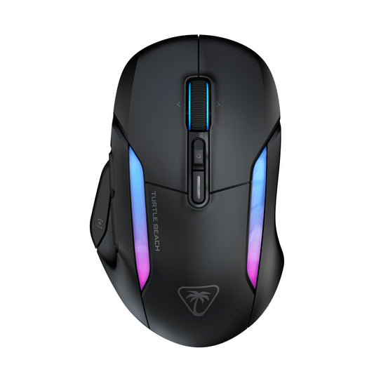 Turtle Beach Kone II Air – Bezvadu RGB spēļu pele, 350 stundu akumulators, 26K DPI sensors, 21 programmējama funkcija.