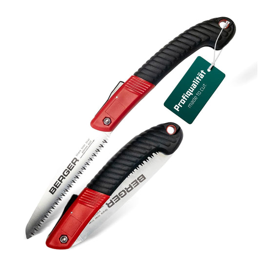 Saliekamais zāģis BERGER 64650 | 180 mm rokas zāģis kokam | mazs salokāms zaru zāģis