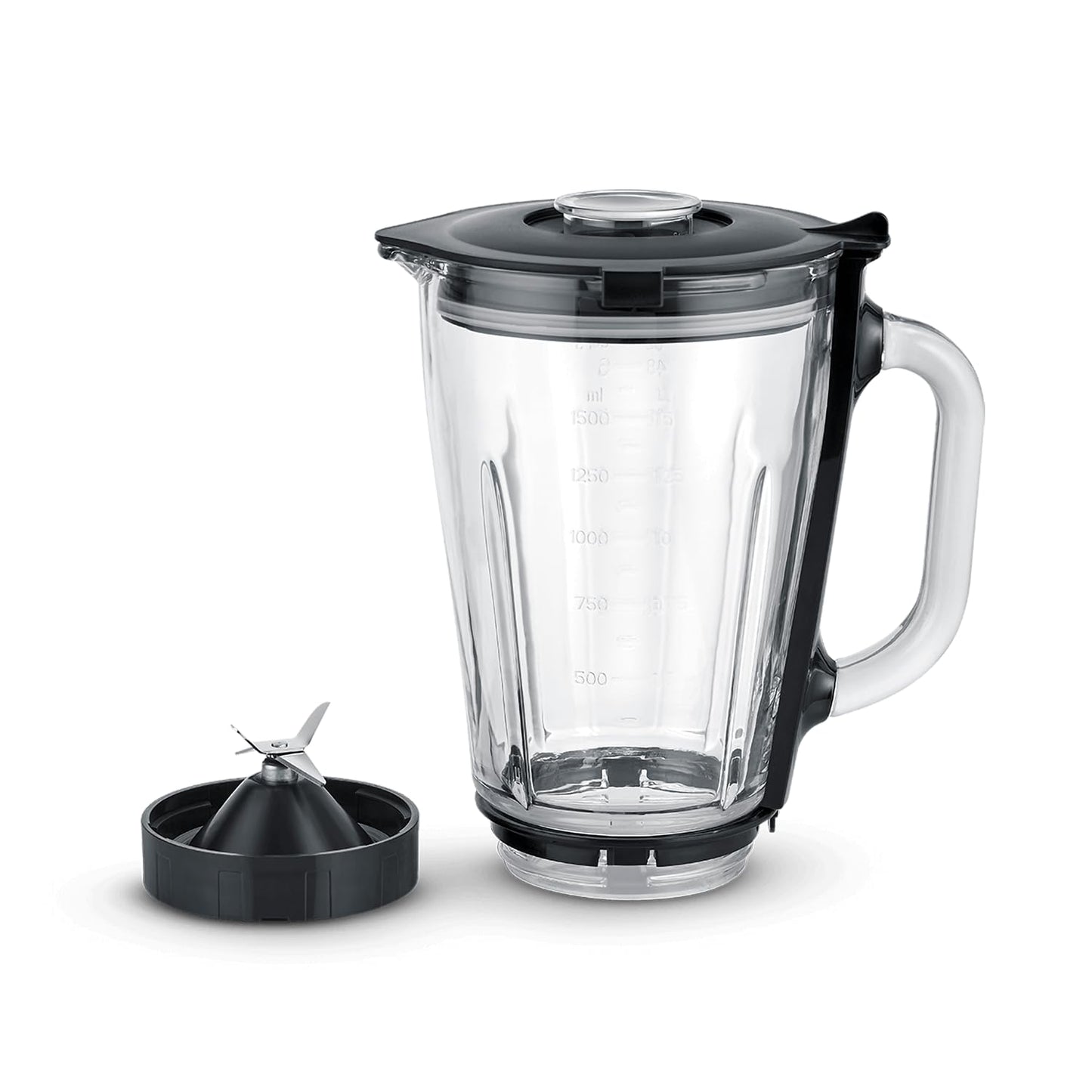 SEVERIN stacionārā blendera uzgalis - 1,5L temperatūrai izturīgs stikla trauks, piemērots KM 3896, 3897, 3898 ZB 5593.