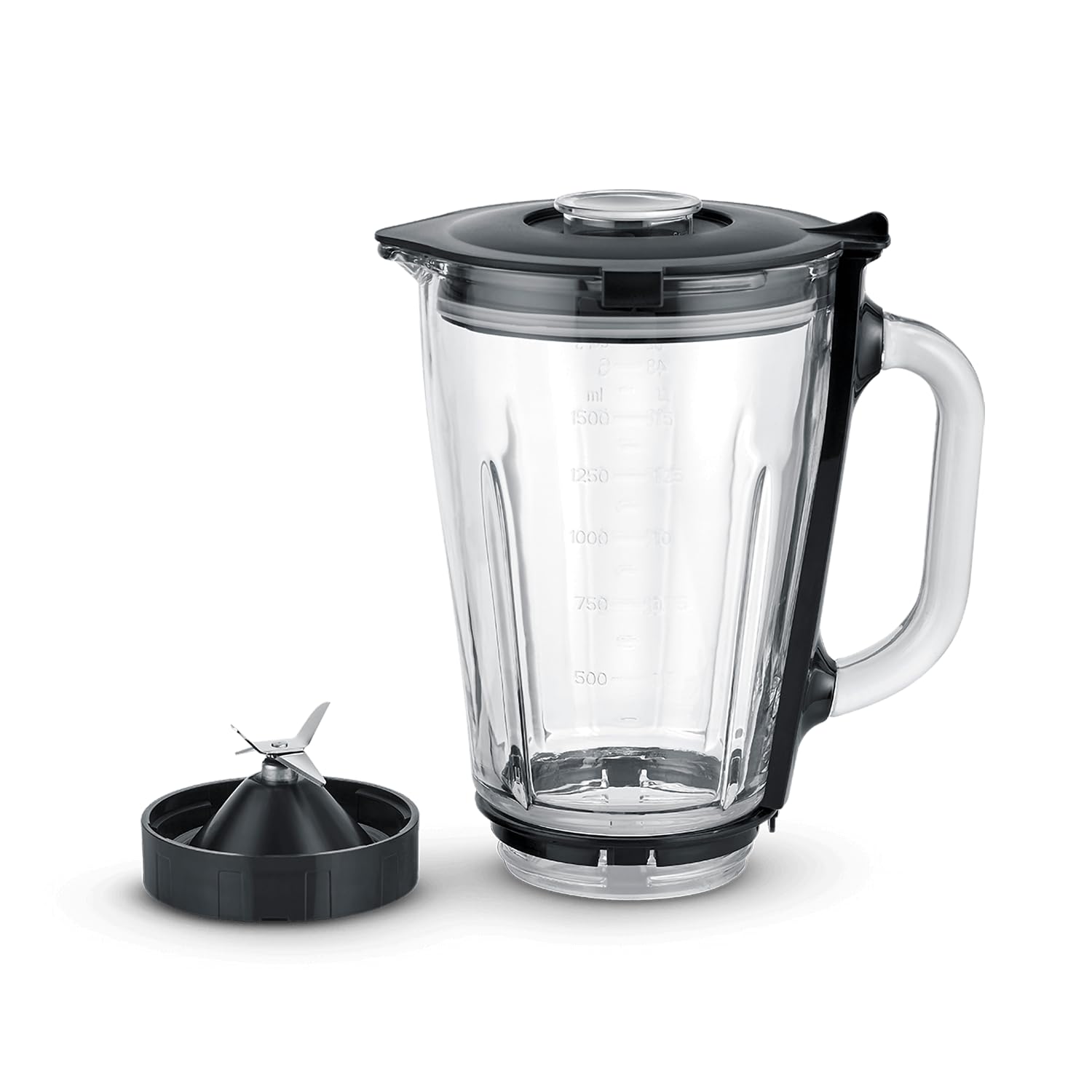 SEVERIN stacionārā blendera uzgalis - 1,5L temperatūrai izturīgs stikla trauks, piemērots KM 3896, 3897, 3898 ZB 5593.